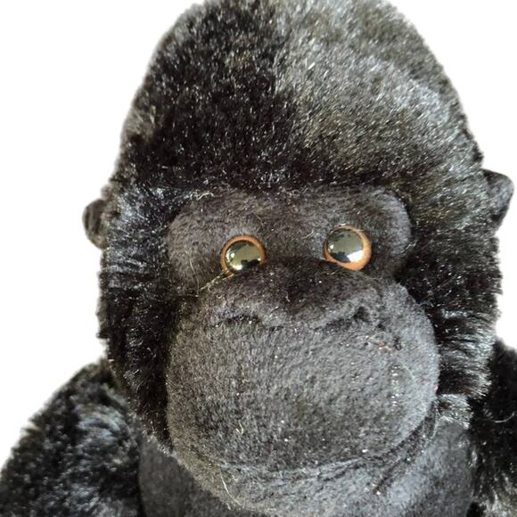 Destination Nation Gorilla Plush Toy Bean Bottom Black Ape Stuffed Animal Monkey - Picture 2 of 10